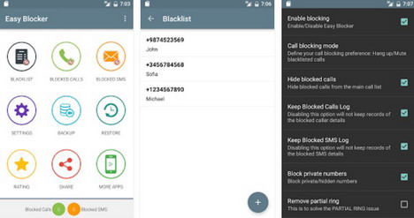 Easy Blocker для звонков и SMS